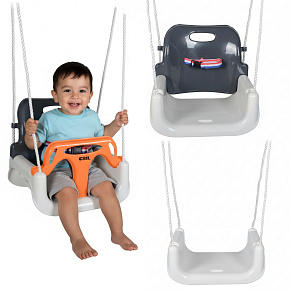 Lebula houpačka pro děti zahradní závěsné křeslo silné 3v1 kbelíková pásy oranžová Lebula houpačka pro děti zahradní závěsné křeslo silné 3v1 kbelíková pásy oranžová