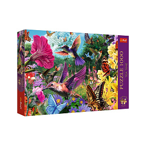 Puzzle Premium Plus - Čajový čas: Zahrada kolibříků 1000 dílků 68,3x48cm v krabici 40x27x6cm Puzzle Premium Plus - Čajový čas: Zahrada kolibříků 1000 dílků 68,3x48cm v krabici 40x27x6cm