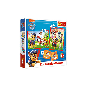 Puzzle 2v1 + pexeso Psí tým Tlapková patrola/Paw Patrol 27,5x20,5cm v krabici 28x28x6cm Puzzle 2v1 + pexeso Psí tým Tlapková patrola/Paw Patrol 27,5x20,5cm v krabici 28x28x6cm