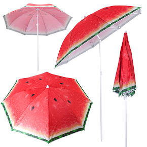 Zahradní plážový slunečník nastavitelný sklápěcí 150 cm meloun UV Zahradní plážový slunečník nastavitelný sklápěcí 150 cm meloun UV