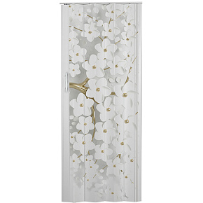 STANDOM Shrnovací dveře plastové plné s potiskem Kytky 83 cm, 201,5 cm