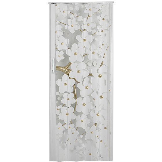 STANDOM Shrnovací dveře plastové plné s potiskem Kytky 83 cm, 201,5 cm