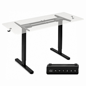 Elektrický rám stolu s nastavením výšky 72–120 cm, deska až do 160 cm, černý ModernHome