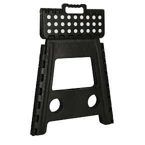 Skládací protiskluzová stolička 39,5 cm černá