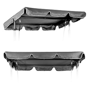 Garden swing canopy 200 x 120 cm waterproof cover gray MultiGarden