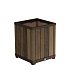 Deco čtvercový vysoký květináč Walnut
