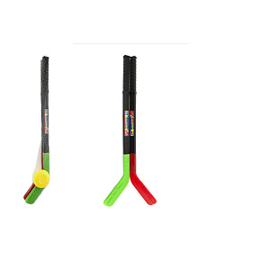 Hokejka 2ks s pukem plast 70cm v síťce