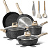 Just Perfecto JL-32: 13dílná sada nádobí z granitu - černá