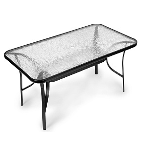 Glass garden table Wave 140x80cm terrace balcony table MultiGarden Glass garden table Wave 140x80cm terrace balcony table MultiGarden