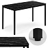 Stůl do kuchyně jídelny pro 4-5 osob počítačový stůl 120x60 cm černý mramor ModernHome