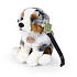 Plyšový pes australský ovčák s vodítkem 27 cm ECO-FRIENDLY