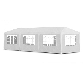 Garden commercial pavilion tent, 3x9 m, 8 walls, white, MultiGarden