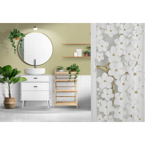 STANDOM Shrnovací dveře plastové plné s potiskem Kytky 83 cm, 201,5 cm