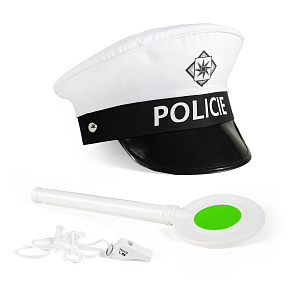 Sada dopravní policie s terčíkem a píšťalkou Sada dopravní policie s terčíkem a píšťalkou