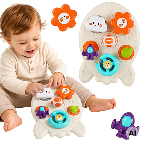 WOOPIE BABY Edukační tabule aktivit Raketa 7v1 WOOPIE BABY Edukační tabule aktivit Raketa 7v1
