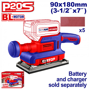 Aku vibrační bruska 20V 90x180mm solo