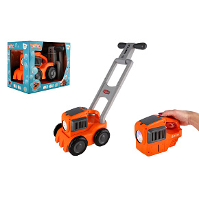 Bublifuk sekačka + náplň plast 17x50cm na baterie se světlem v krabici 30x25x20cm