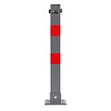 Skládací parkovací zábrana sloupek 60 cm na klíč s reflexními pruhy