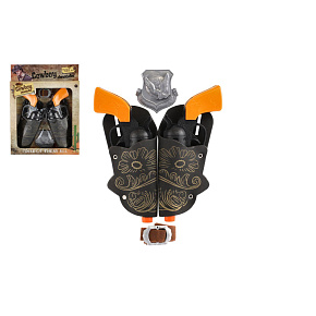 Pistole/kolt s pouzdrem 2ks kovbojská sada plast 16cm 2ks s doplňky v krabici